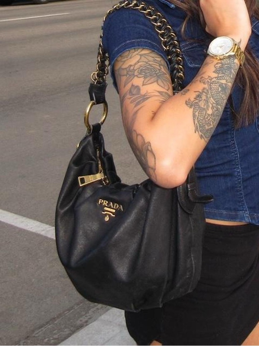Prada black shoulder bag